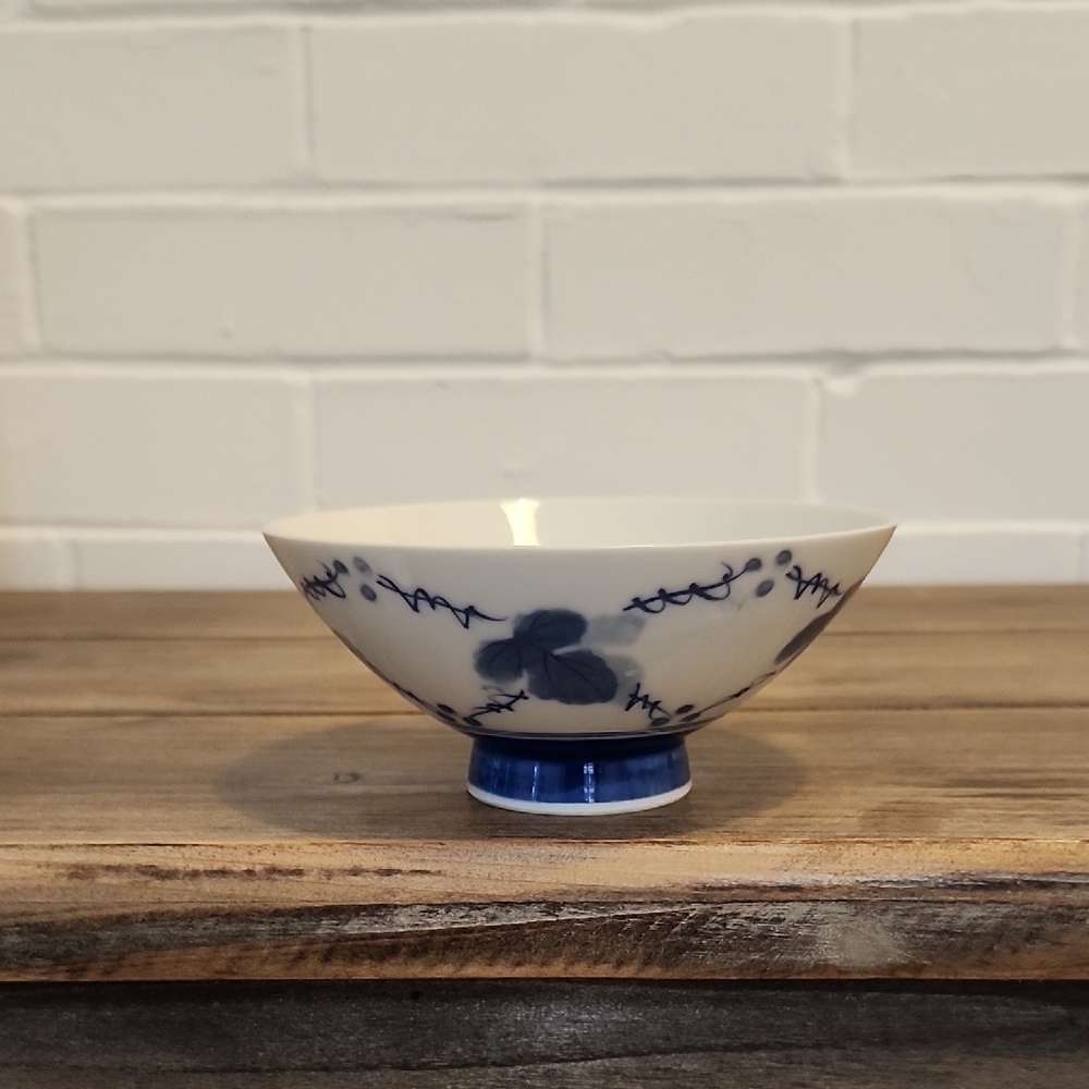 Elegant Blue and White Ceramic Bowl